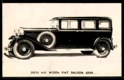 AK Auto Fiat Saloon mit 70 PS zum Preis von 525 Pfund