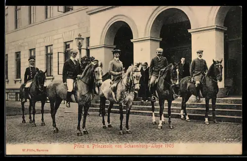 AK Norderney, Prinz u. Prinzessin von Schaumburg-Lippe