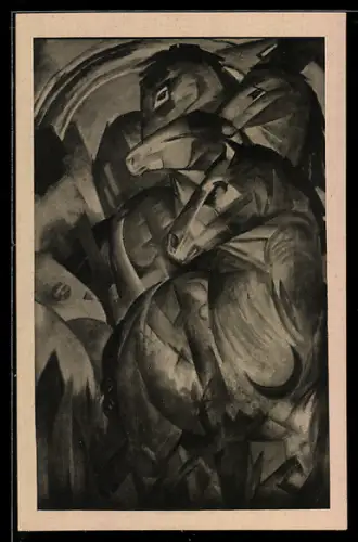 Künstler-AK sign. Franz Marc: Der Turm der Blauen Pferde