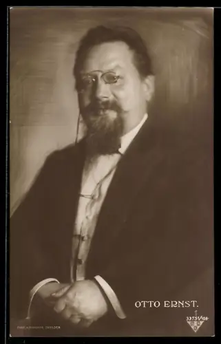 Foto-AK Hugo Erfurth: Otto Ernst, Portrait des Dichters