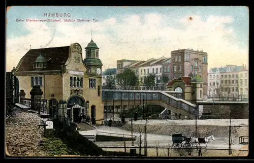 AK Hamburg, U-Bahn Blankenese-Ohlsdorf, Station Berliner Tor