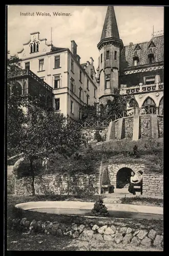 AK Weimar / Thür., Institut Weiss, Harthstrasse 30, jetzt Eduard-Rosenthal-Strasse