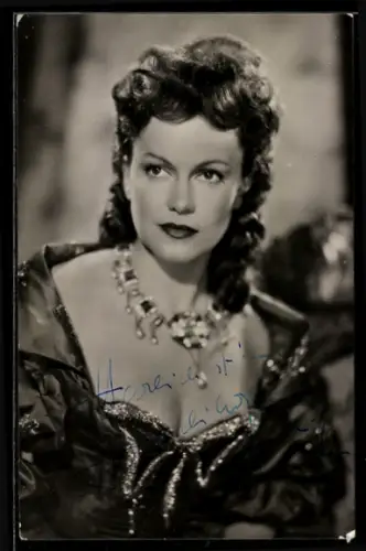 AK Schauspielerin Angelika Hauff mit Locken, Autograph