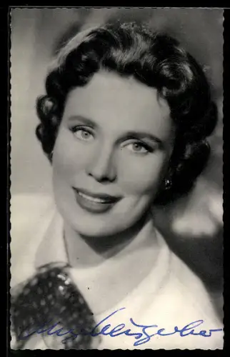 AK Schauspielerin Antje Weisgerber, Porträt, Autograph