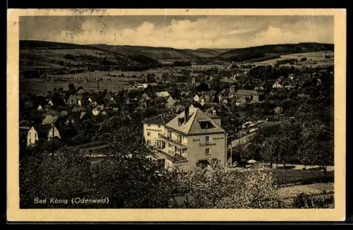 AK Bad König /Odenwald, Hotel Pension Bodmann, Panorama