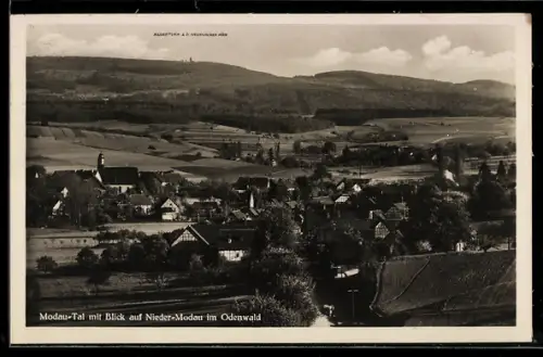 AK Nieder-Modau im Odenwald, Modau-Tal, Blick auf Nieder-Modau