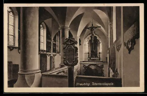 AK Straubing, Totentanzkapelle, Innenansicht