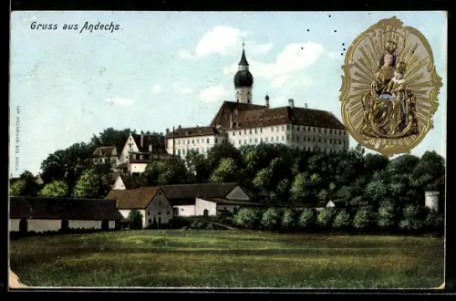 AK Andechs, Kloster Andechs, Marienfigur