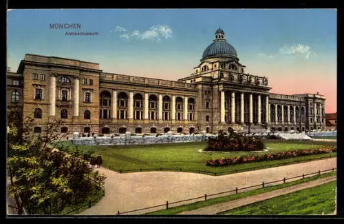AK München, Vorderansicht vom Armeemuseum