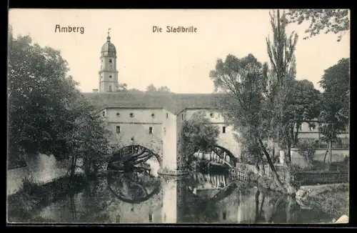 AK Amberg, Stadtbrille, Brücke