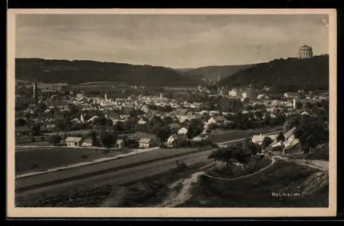 AK Kelheim, Blick auf Kelheim und die Befreiungshalle