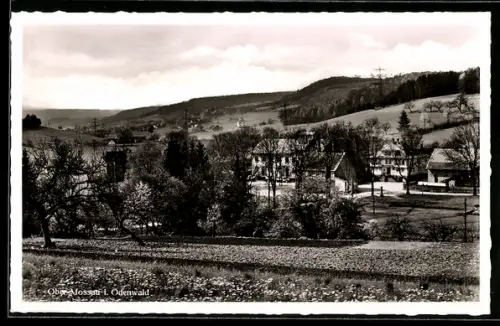 AK Ober-Mossau i. Odenwald, Ortsansicht vom Feld aus