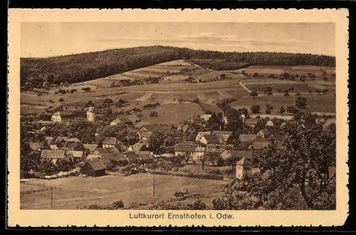 AK Ernsthofen i. Odenwald, Totalansicht mit Landschaft