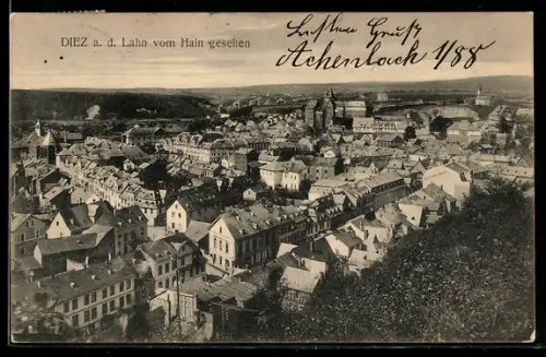 AK Diez a. d. Lahn, Diez vom Hain gesehen