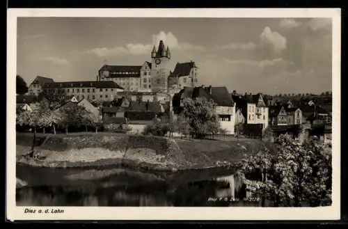 AK Diez a. d. Lahn, Teilansicht mit Schloss