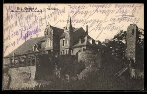 AK Bad Kreuznach, Blick zum Kauzenberg