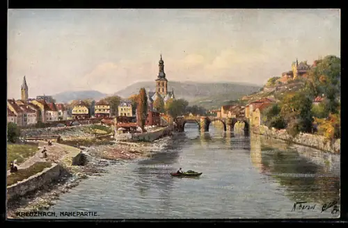 Künstler-AK Bad Kreuznach, Nahepartie