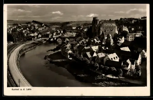 AK Runkel a. d. Lahn, Teilansicht mit Schloss