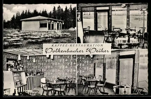 AK Erbach im Hunsrück, Cafe-Restaurant Volkenbacher Weiher, Innenansichten