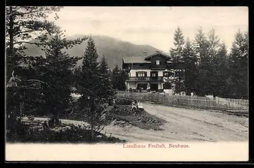 AK Neuhaus /Schliersee, Gasthof Landhaus Freiluft