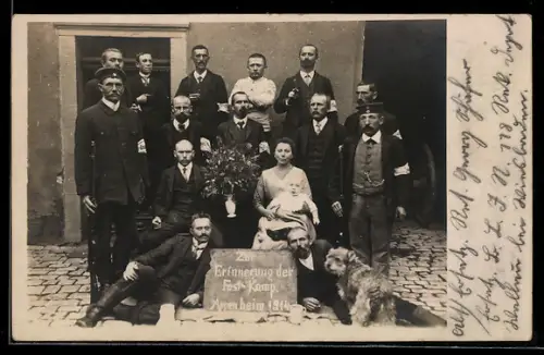 Foto-AK Appenheim, Fest-Komp 1914, Gruppenbild