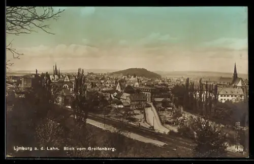 AK Limburg a. d. Lahn, Blick vom Greifenberg mit Kirche