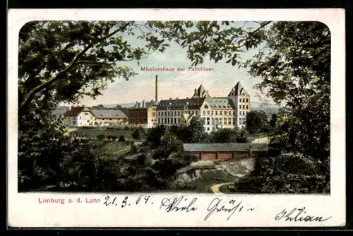 AK Limburg a. d. Lahn, Missionshaus der Palloltiner mit Bäumen