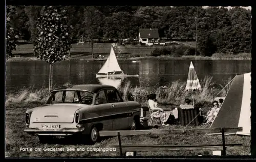 AK Gedern im Vogelsberg, Partie am Gederner See und Campingplatz