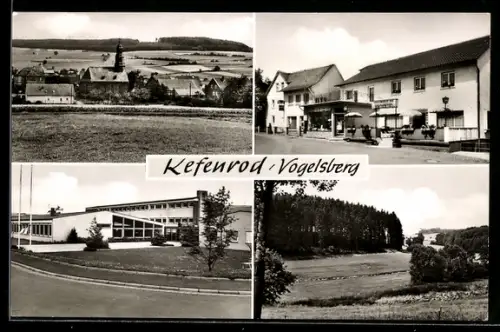 AK Kefenrod /Vogelsberg, Hotel Vogelsberger Hof, Kapelle, Strassenpartie