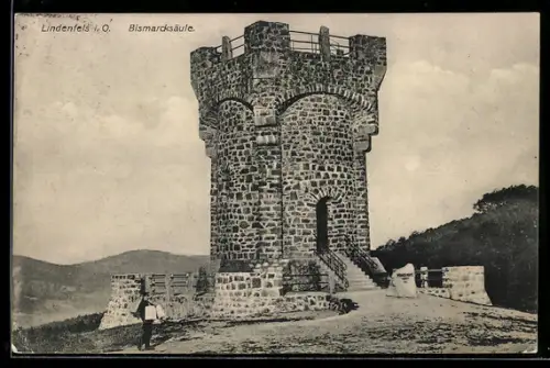 AK Lindenfels i. O., Partie an der Bismarcksäule