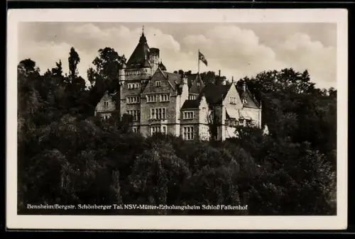 AK Bensheim, Schönberger Tal, NSV-Mütter-Erholungsheim Schloss Falkenhof