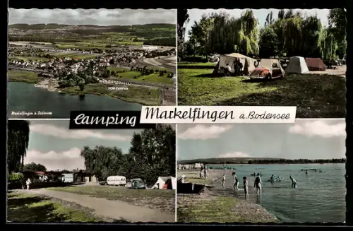 AK Markelfingen a. Bodensee, Camping- und DGB-Zeltplatz, Feldweg, Badesee