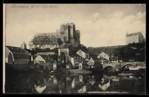 AK Runkel a. d. L., Teilansicht mit Schloss