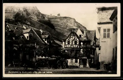 AK Bacharach a. Rh., Marktplatz vor 100 Jahren