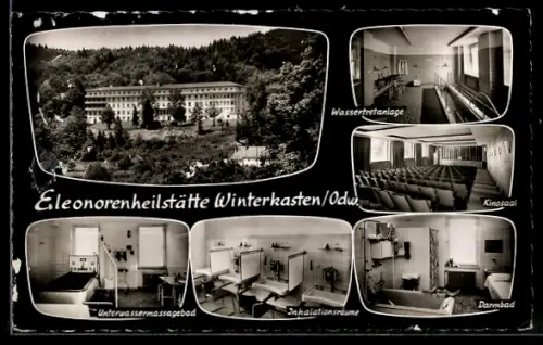 AK Winterkasten /Odw., Eleonorenheilstätte, Innenansichten Inhalationsräume und Kinosaal