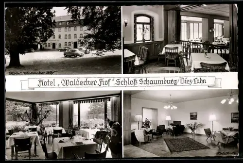 AK Diez /Lahn, Hotel Waldecker Hof Schloss Schaumburg, Innenansicht