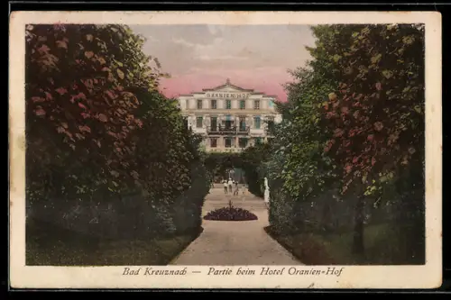 AK Bad Kreuznach, Weg zum Hotel-Oranien-Hof