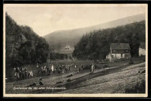 AK Audenschmiede / Hessen, Spielwiese an der alten Schneidemühle