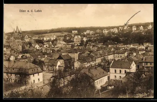 AK Diez a. d. Lahn, Teilansicht mit Schloss