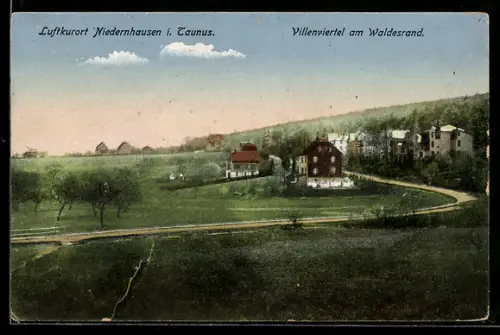 AK Niedernhausen i. Taunus, Villenviertel am Waldesrand