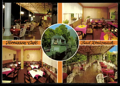 AK Bad Kreuznach, Terrassen-Café am Kurpark, Inh. Almuth Peters, Kaiser-Wilhelm-Str. 11a