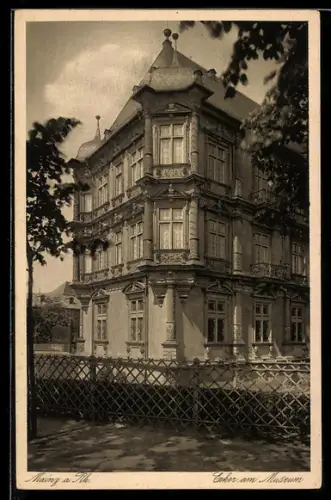 AK Mainz a. Rh., Erker am Museum