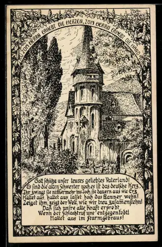Künstler-AK Trechtlingshausen a. Rh., Die Klemenskapelle