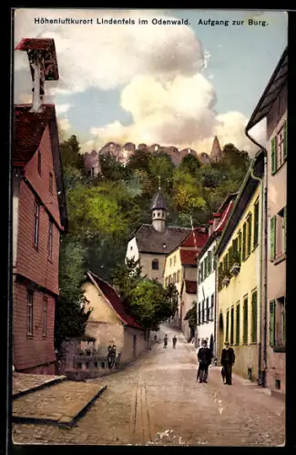 AK Lindenfels im Odenwald, Aufgang zur Burg