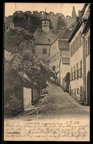 AK Lindenfels, Aufgang zur Burg