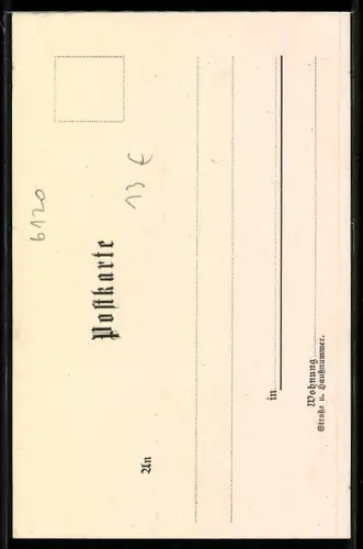Lithographie Erbach i. O., Stadtansicht, Rittersaal