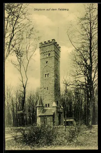 AK Lautertal, Felsberg, Blick zum Ohlyturm