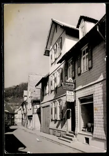 AK Lindenfels i. Odenwald, Metzgerei Gasthaus Burgstübchen, Inh. Nik. Pfeifer, Burgstrasse 14