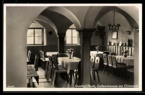 AK Gollenshausen am Chiemsee, Gasthof Plank, Bes. Andreas Plank, Innenansicht