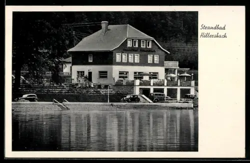 AK Hillersbach / Oberhessen, Gasthaus Strandbad Hillersbach